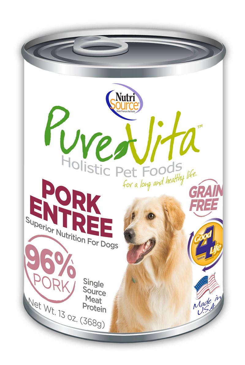 Pure Vita Pork Entrée Grain Free Limited Ingredient Canned Wet Dog Food - Tucker's Doggie Delights