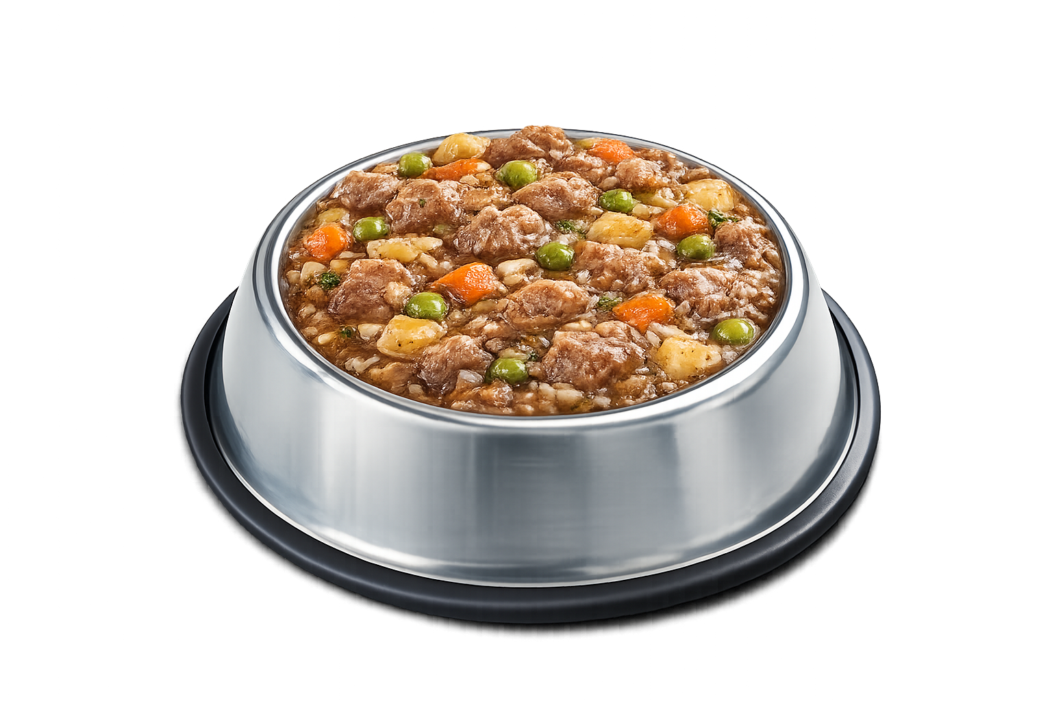 Canned Food Diet in a Stainless Steel Bowl