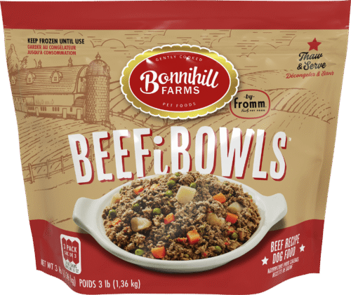 Fromm Bonnihill Farms BeefiBowls Beef Recipe Gently Cooked Frozen Dog Food