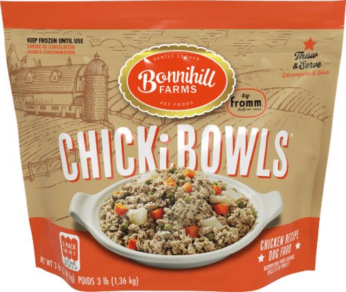 Fromm Bonnihill Farms ChickiBowls Chicken Recipe Gently Cooked Frozen Dog Food