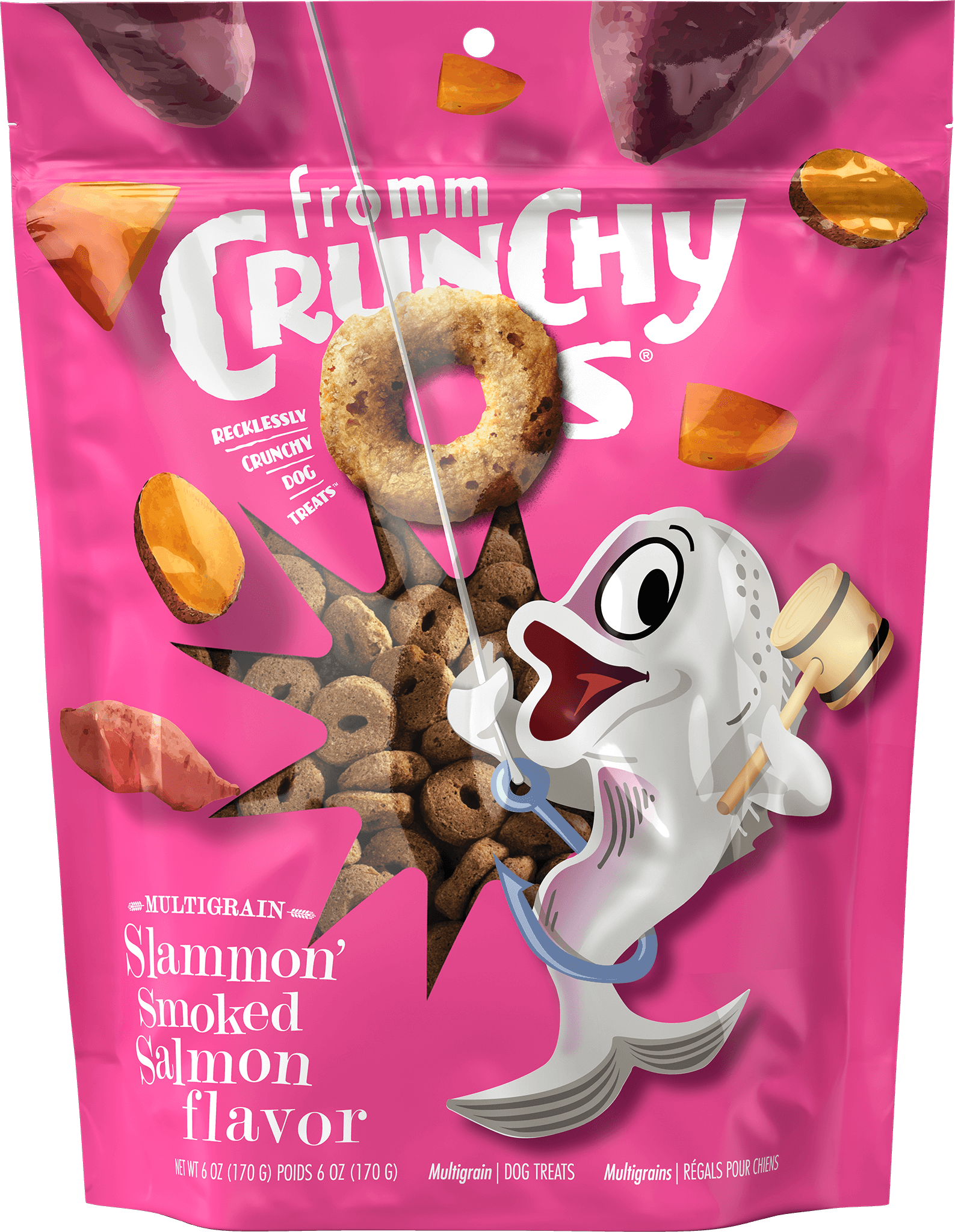 Fromm Crunchy Os Slammon' Smoked Salmon Flavor Dog Treats