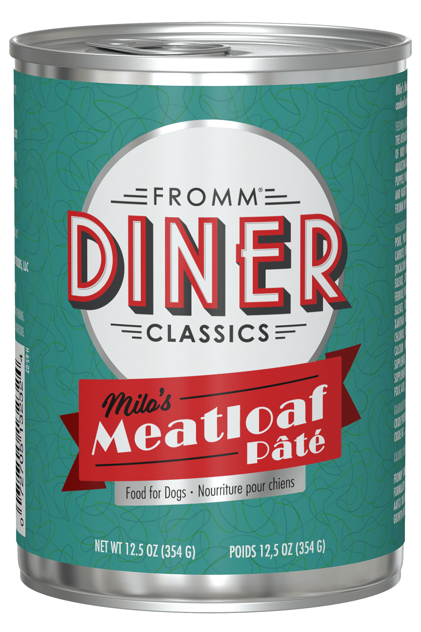 Fromm Diner Classics Milo's Meatloaf Pâté Wet Dog Food, 12.5 oz