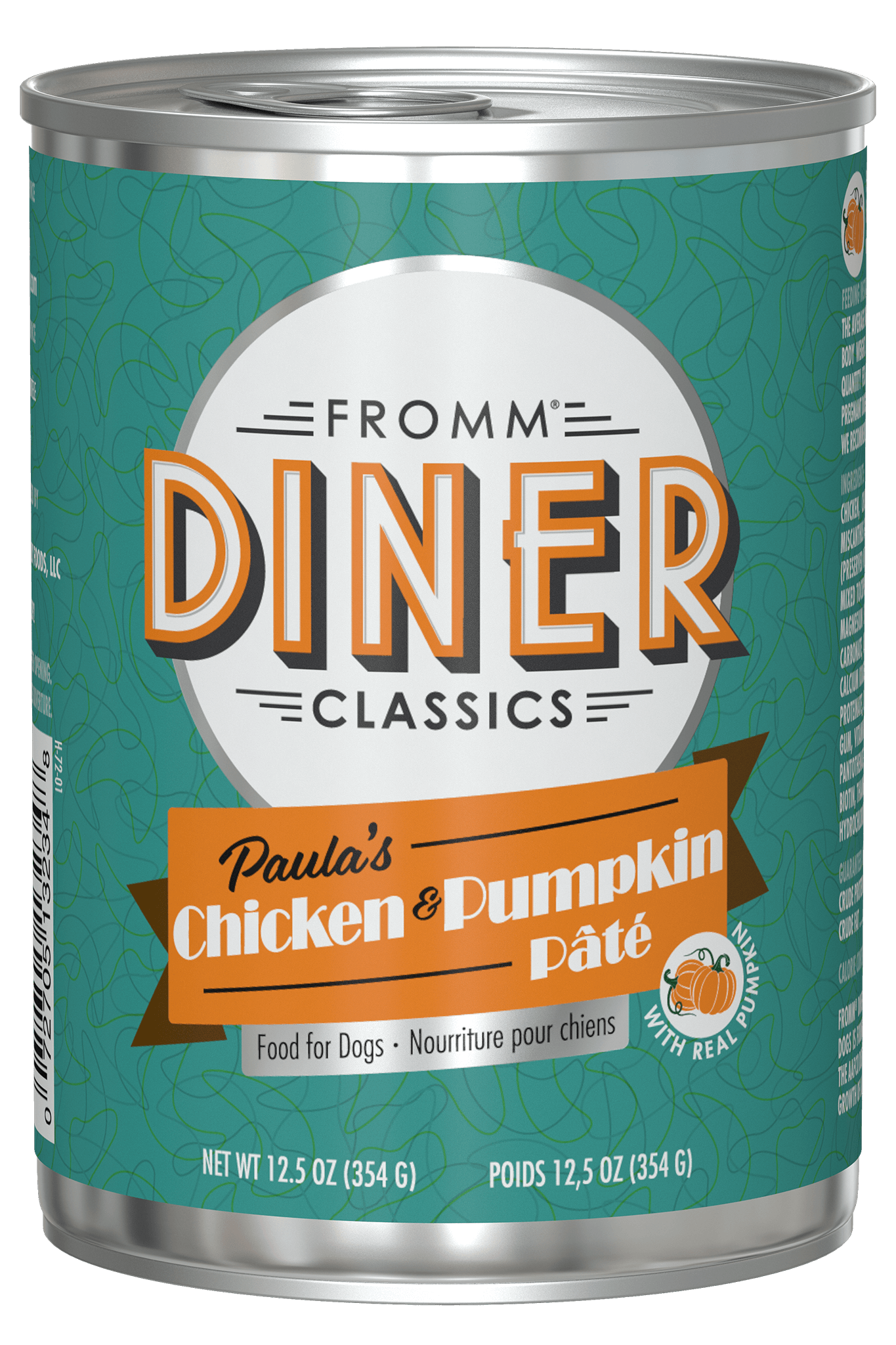 Fromm Diner Classics Paula's Chicken & Pumpkin Pâté Wet Dog Food, 12.5 oz