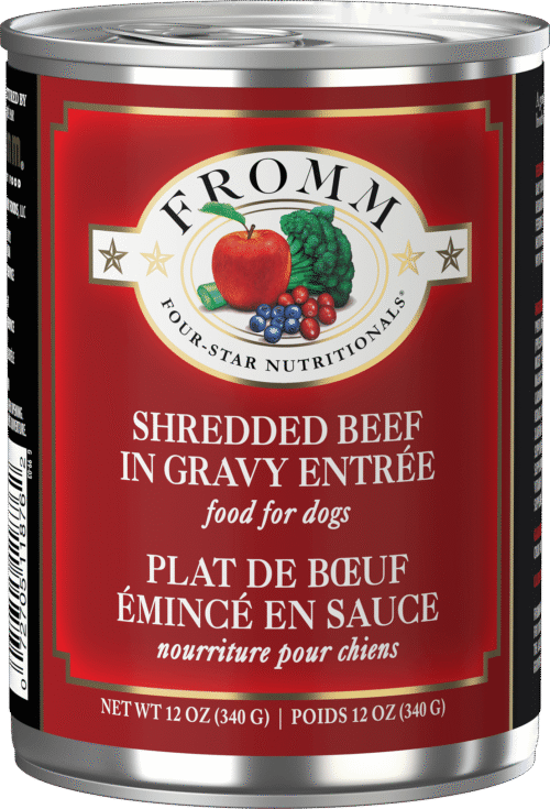 Fromm Four-Star Shredded Beef in Gravy Entrée Wet Dog Food, 12 oz