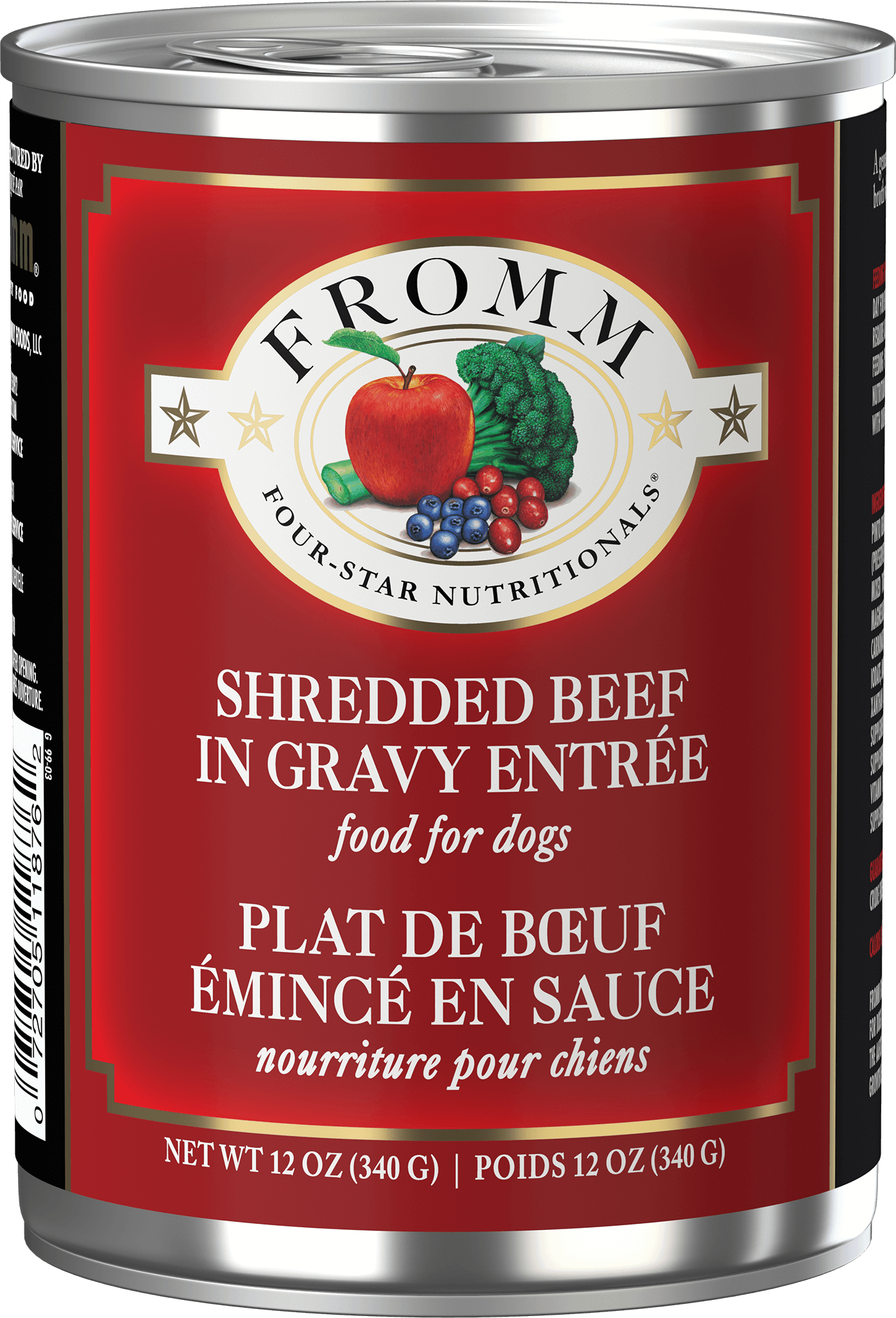 Fromm Four-Star Shredded Beef in Gravy Entrée Wet Dog Food, 12 oz