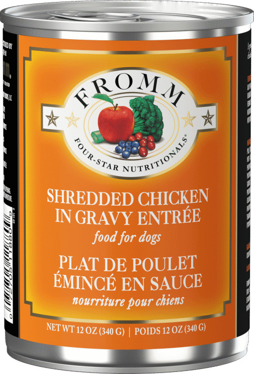 Fromm Four-Star Shredded Chicken in Gravy Entrée Wet Dog Food, 12 oz