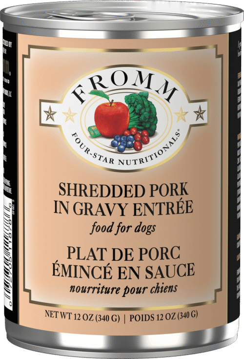 Fromm Four-Star Shredded Pork in Gravy Entrée Wet Dog Food, 12 oz