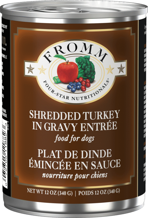 Fromm Four-Star Shredded Turkey in Gravy Entrée Wet Dog Food, 12 oz