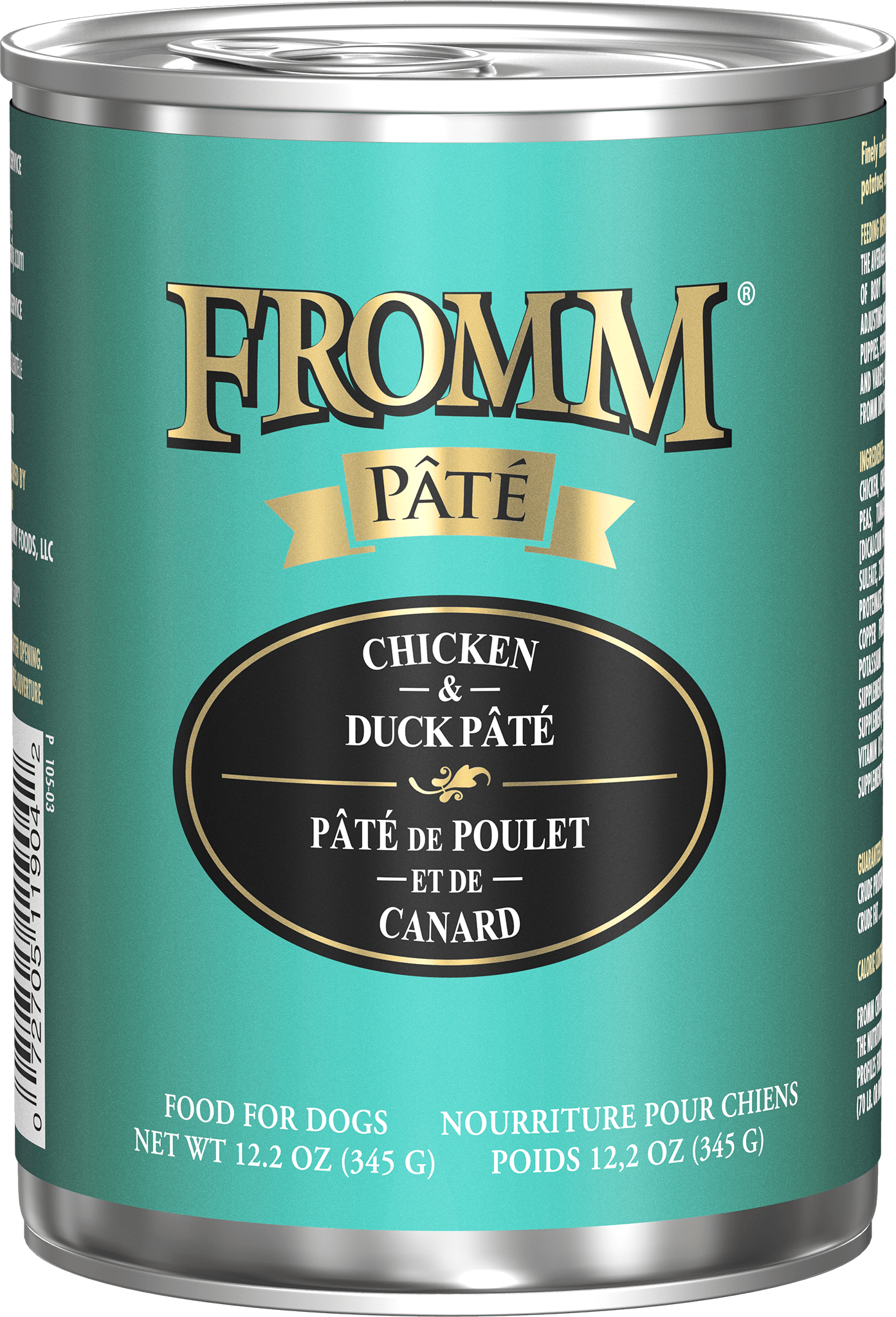 Fromm Pâté Chicken & Duck Pâté Wet Dog Food, 12.2 oz