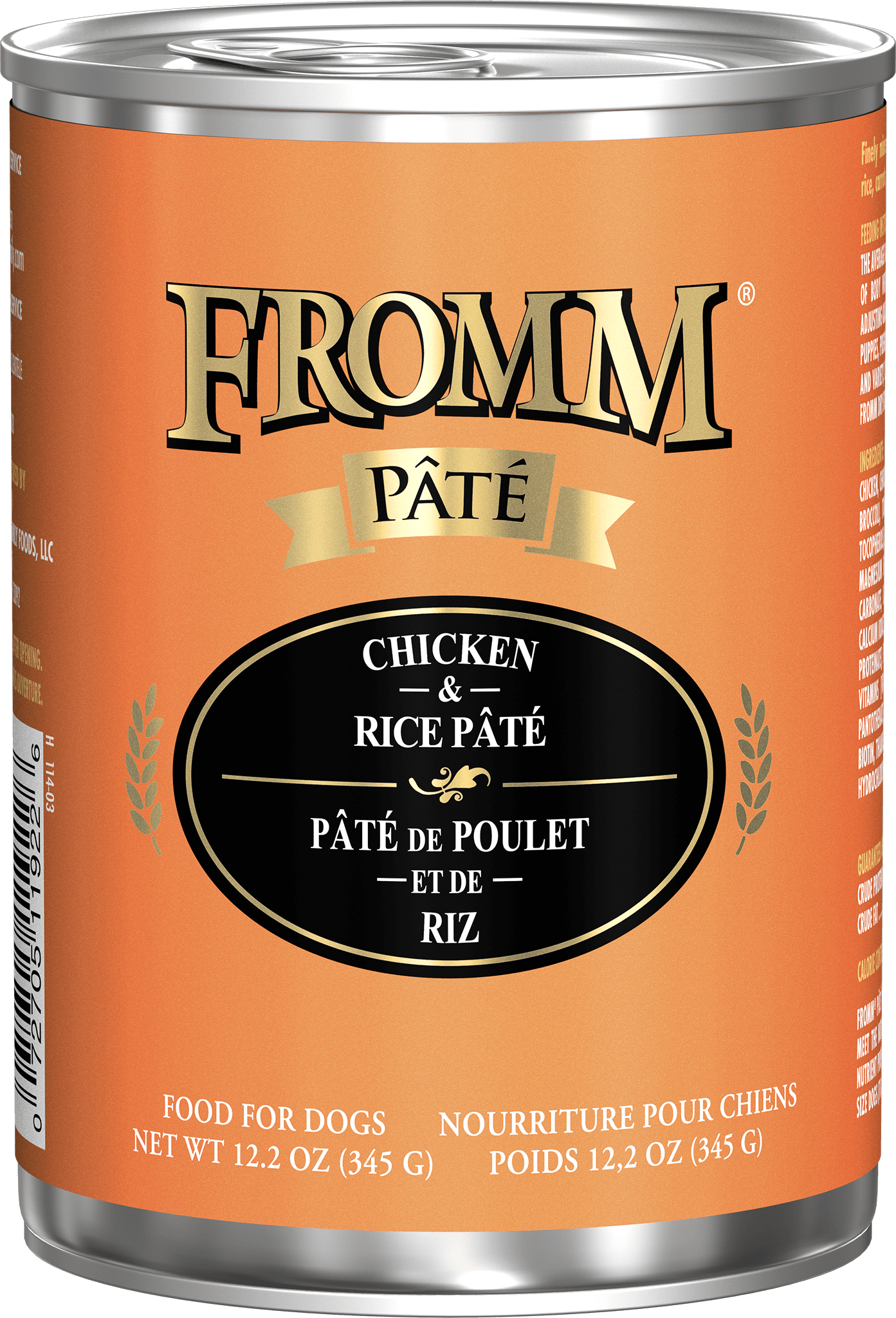 Fromm Pâté Chicken & Rice Pâté Wet Dog Food, 12.2 oz