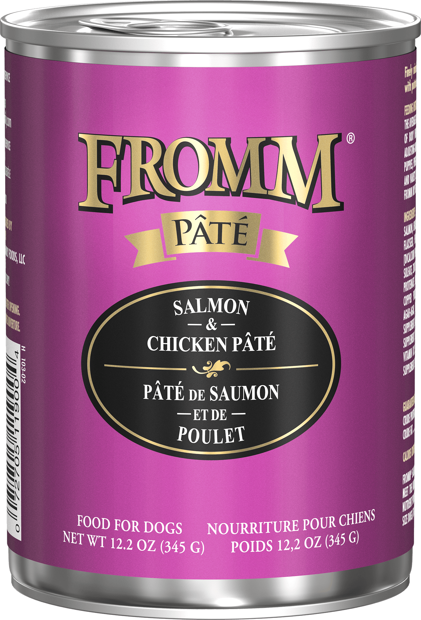Fromm Pâté Salmon & Chicken Pâté Wet Dog Food, 12.2 oz