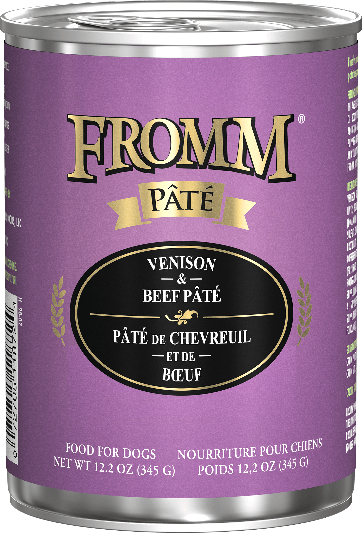 Fromm Pâté Venison & Beef Pâté Wet Dog Food, 12.2 oz