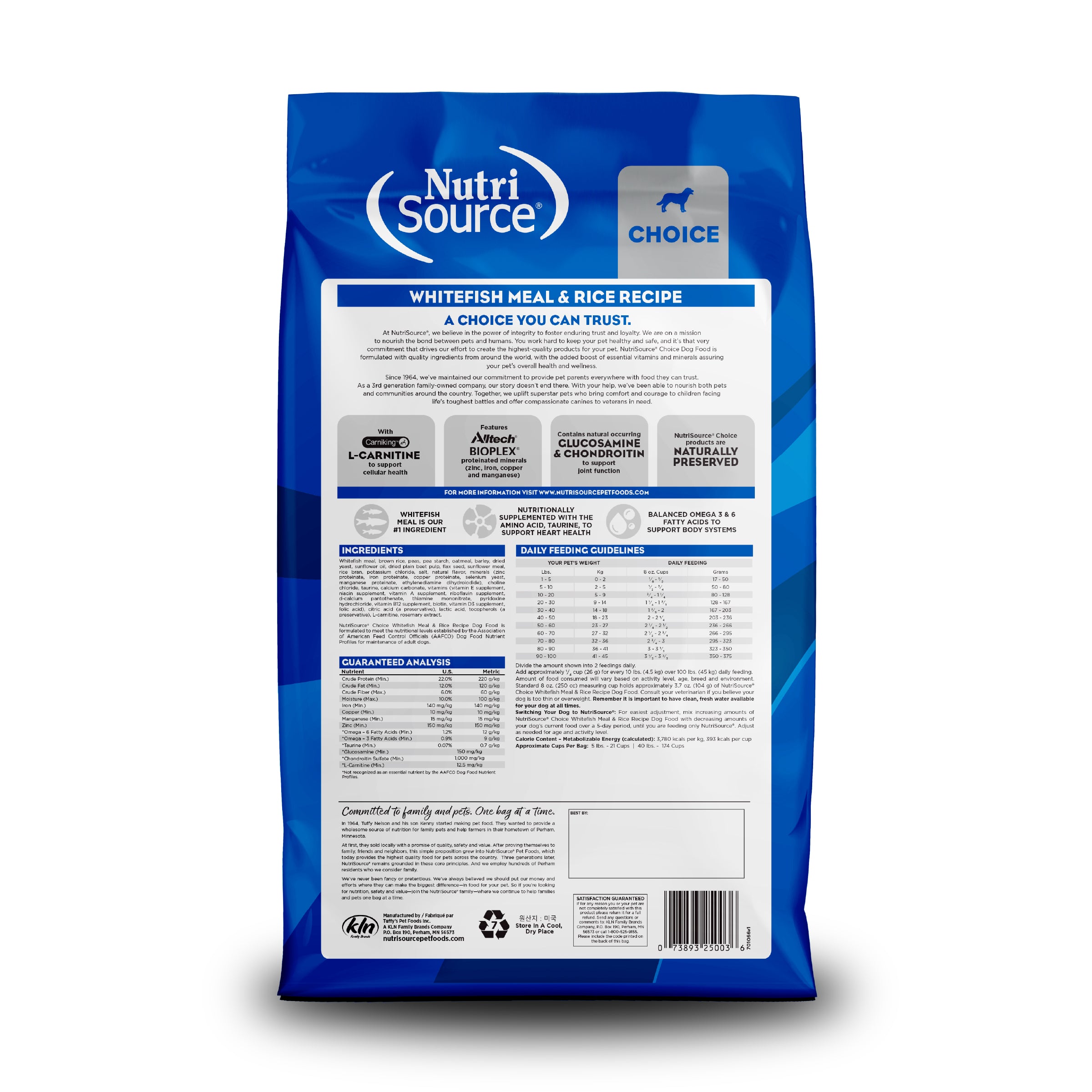 NutriSource ® Choice Whitefish Meal & Rice Recipe Dog Food