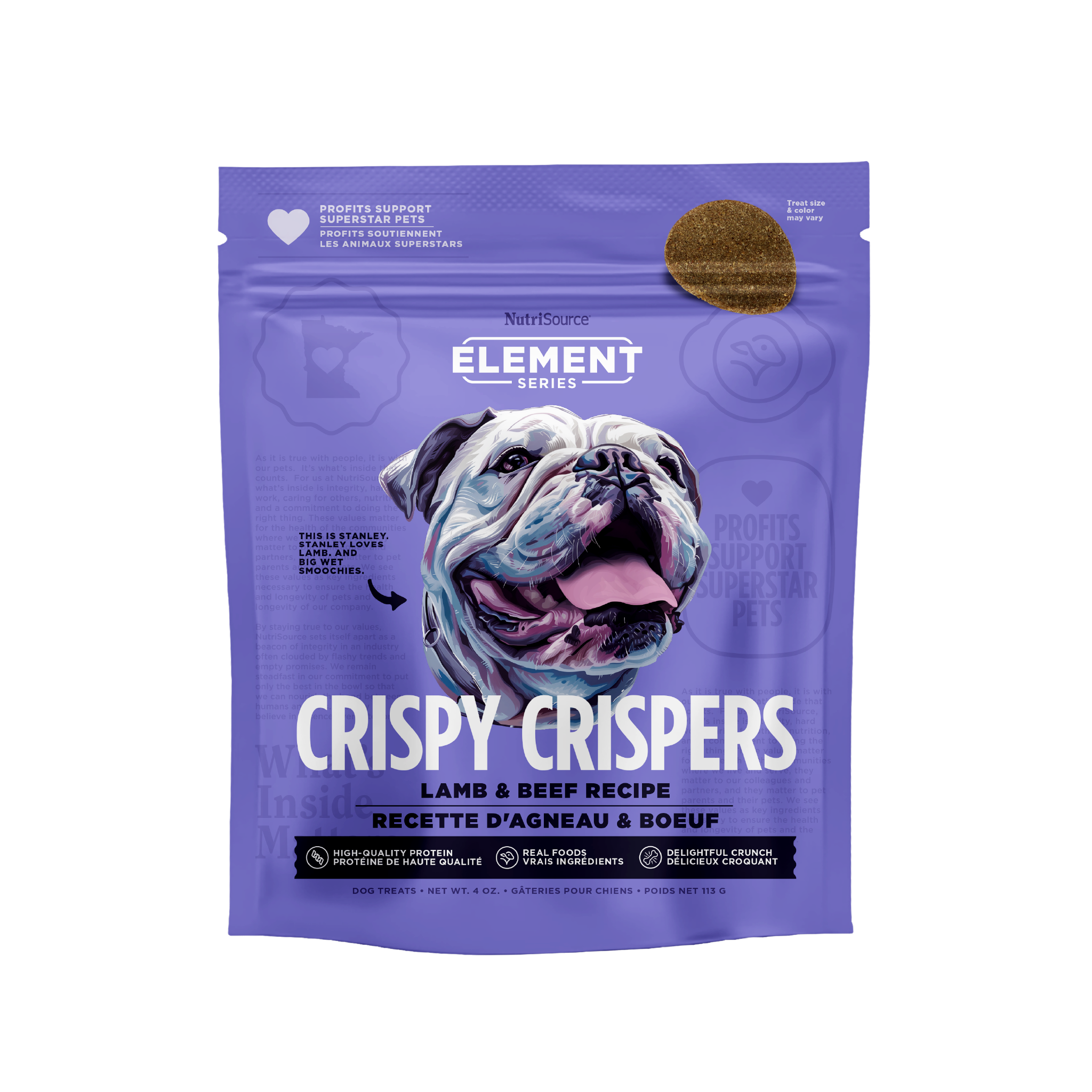 NutriSource ® Element Series Lamb & Beef Crispy Crispers Dog Treats, 4 oz