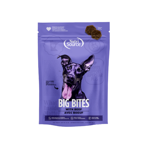 NutriSource ® Grain Free Big Bites Beef Dog Treats, 14 oz