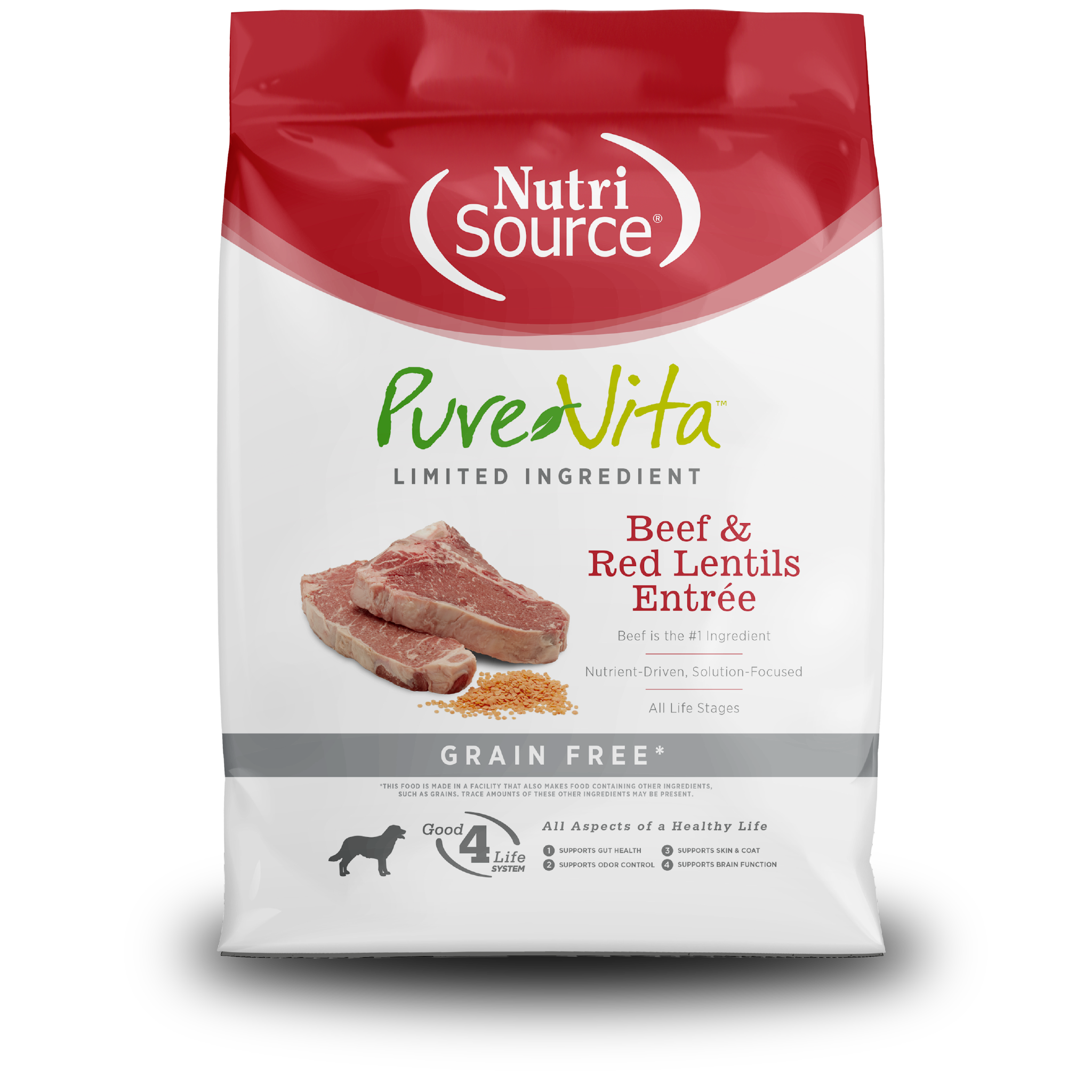 NutriSource ® PureVita™ Beef & Red Lentils Entrée Grain Free Dog Food