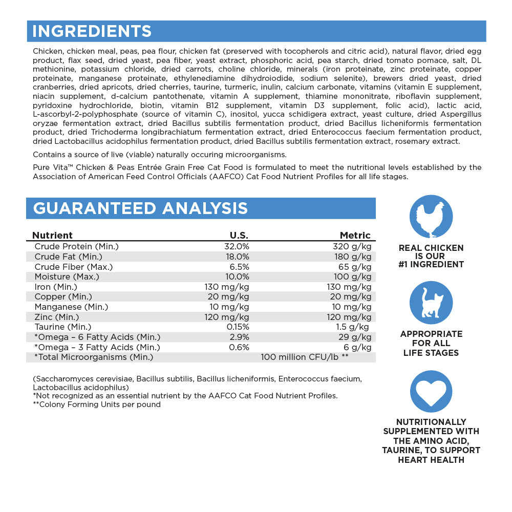 NutriSource ® PureVita™ Chicken & Peas Entrée Grain Free Cat Food
