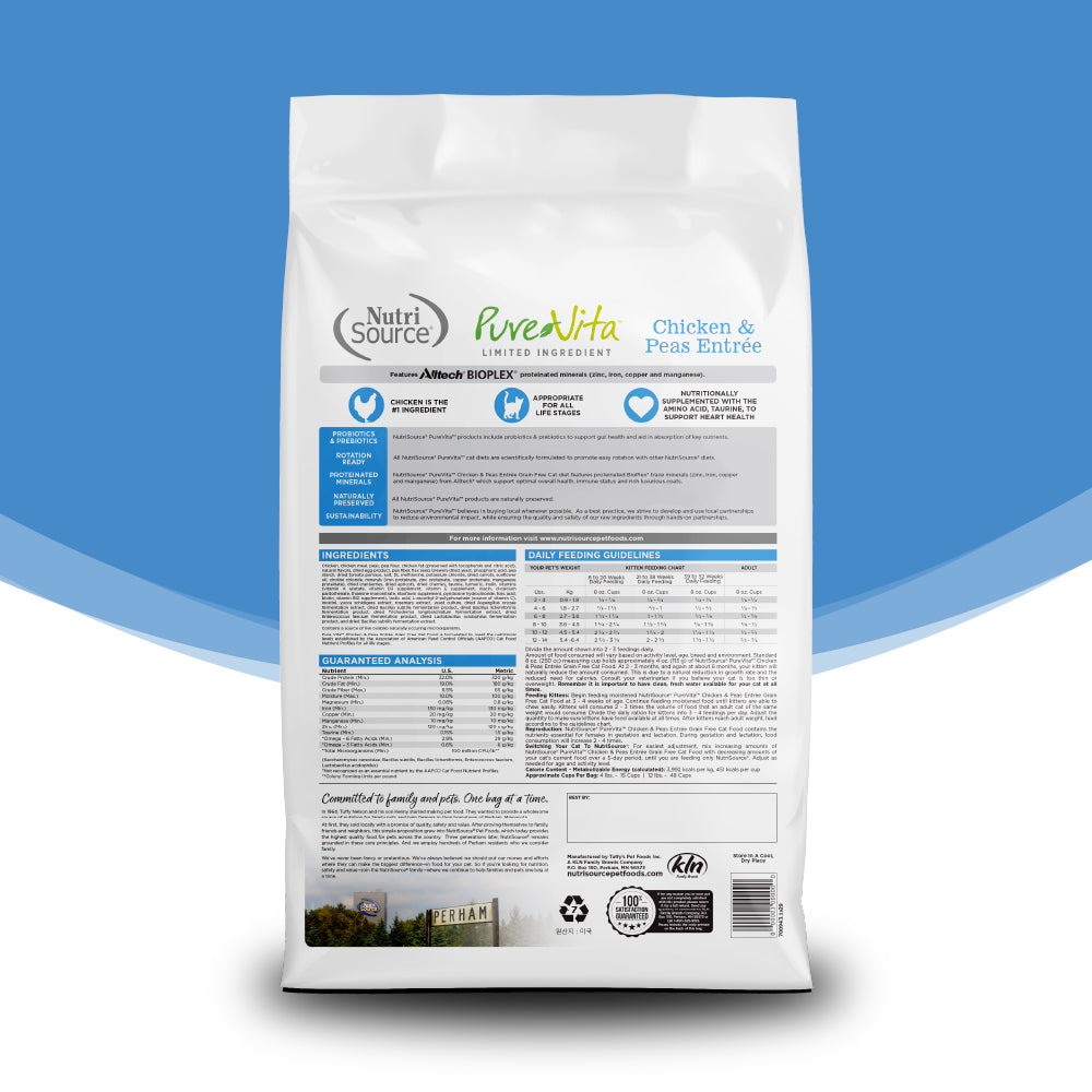 NutriSource ® PureVita™ Chicken & Peas Entrée Grain Free Cat Food