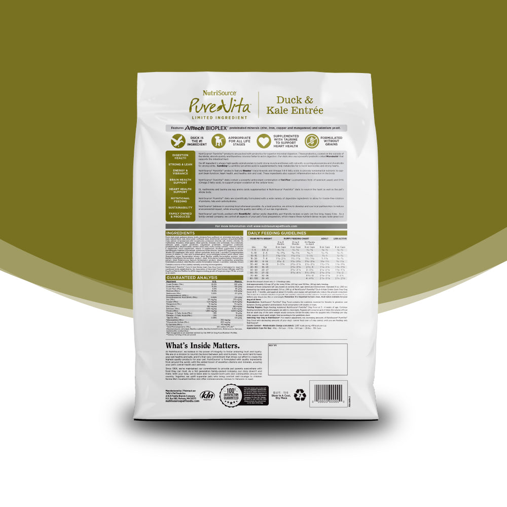 NutriSource ® PureVita™ Duck & Kale Entrée Grain Free Dog Food