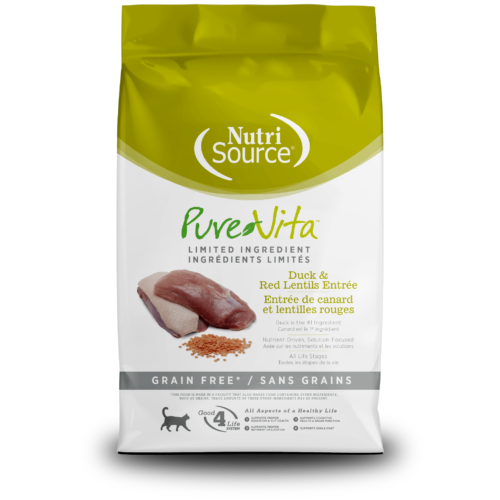 NutriSource ® PureVita™ Duck & Red Lentils Entrée Grain Free Cat Food, 4 lb