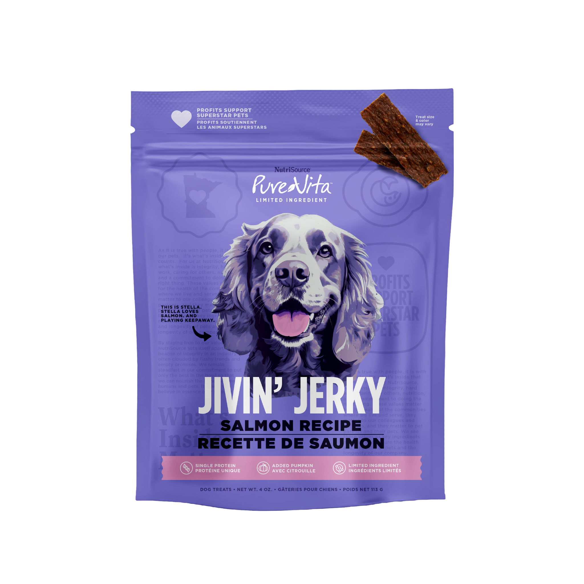 NutriSource ® PureVita™ Jivin' Jerky Salmon Recipe, 4 oz
