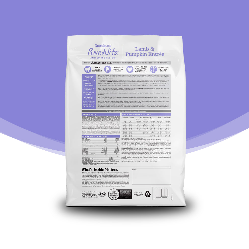 NutriSource ® PureVita™ Lamb & Pumpkin Entrée Grain Free Dog Food