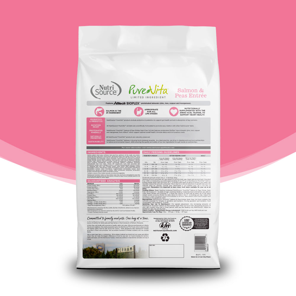 NutriSource ® PureVita™ Salmon & Peas Entrée Grain Free Cat Food, 4 lb
