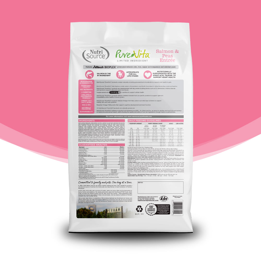 NutriSource ® PureVita™ Salmon & Peas Entrée Grain Free Dog Food