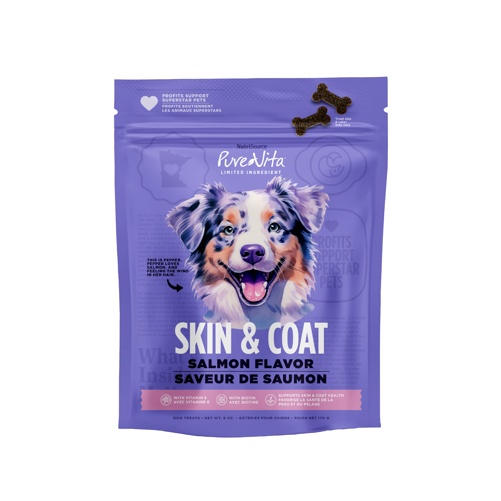 NutriSource ® PureVita™ Skin & Coat Dog Treats, 6 oz