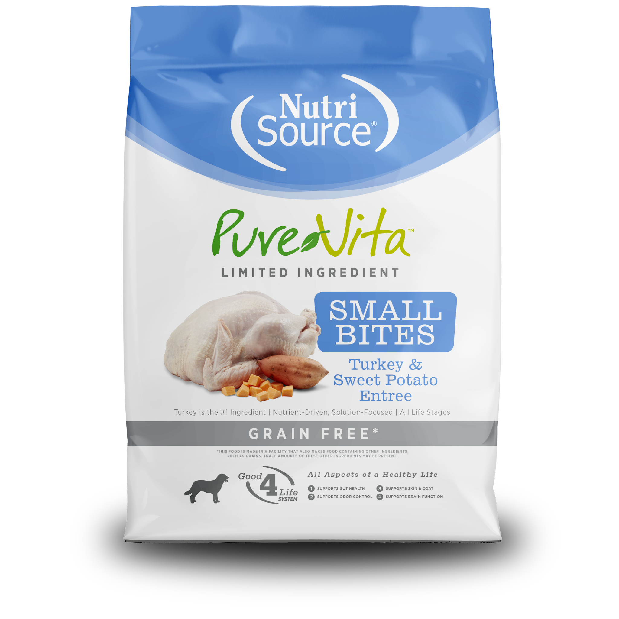 NutriSource ® PureVita™ Small Bites Turkey & Sweet Potato Entrée Grain Free Dog Food