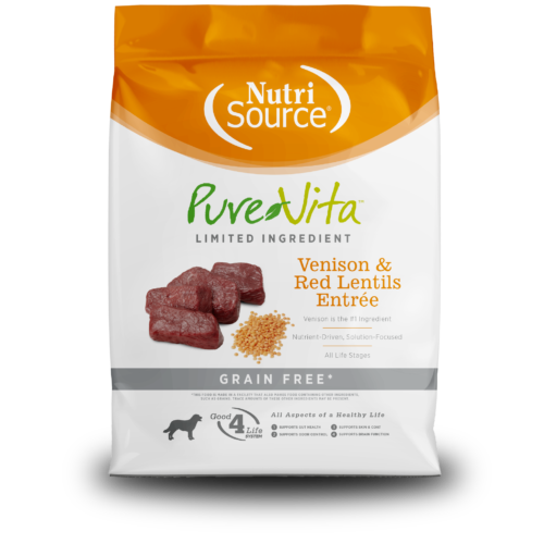 NutriSource ® PureVita™ Venison & Red Lentils Entrée Grain Free Dog Food, 4 lb