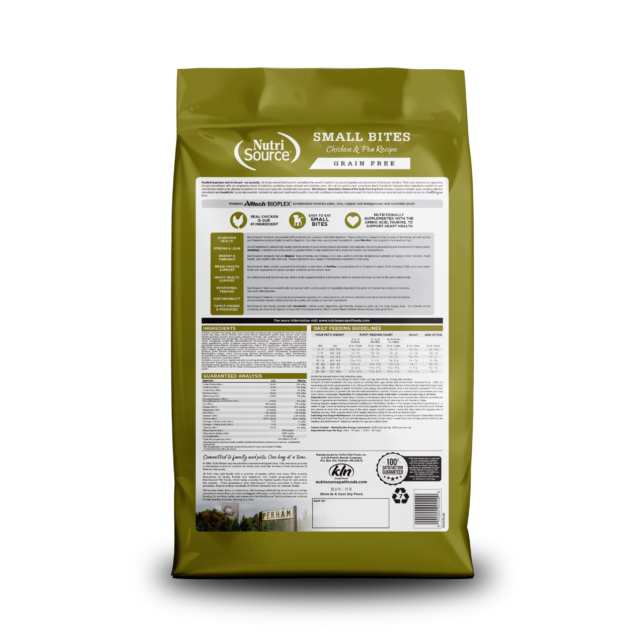 NutriSource ® Small Bites Chicken & Pea Recipe Grain Free Dog Food, 4 lb